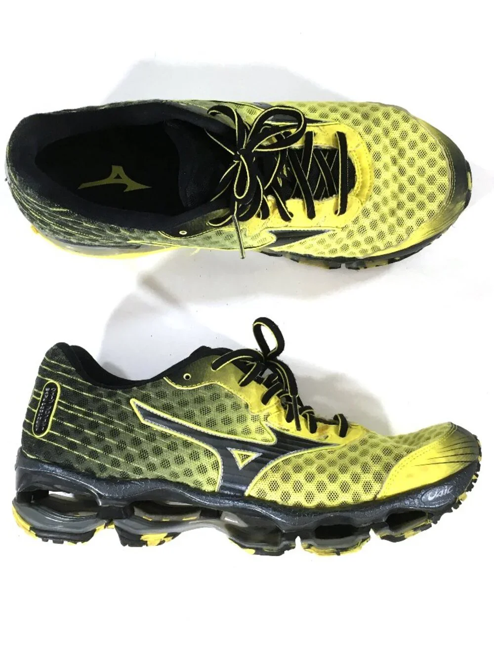 Mizuno Wave Prophecy 4 Running Shoes Mens Size 9 Black Yellow J1GC150012