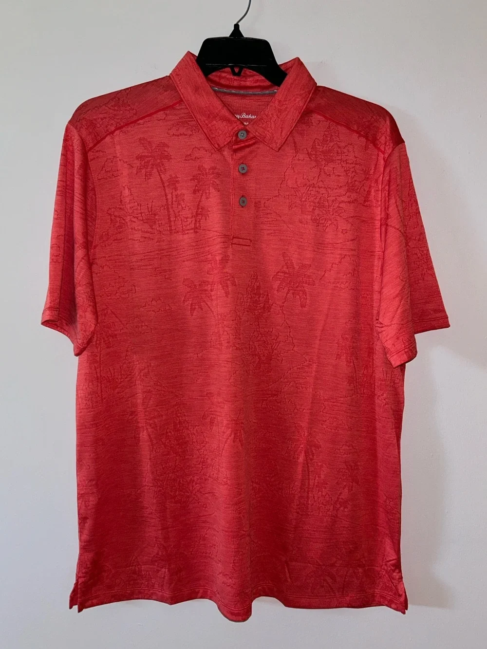 Men’s Tommy Bahama Polo Island Zone Shirt Red Flash Comfort & Cool Size XLT NWT