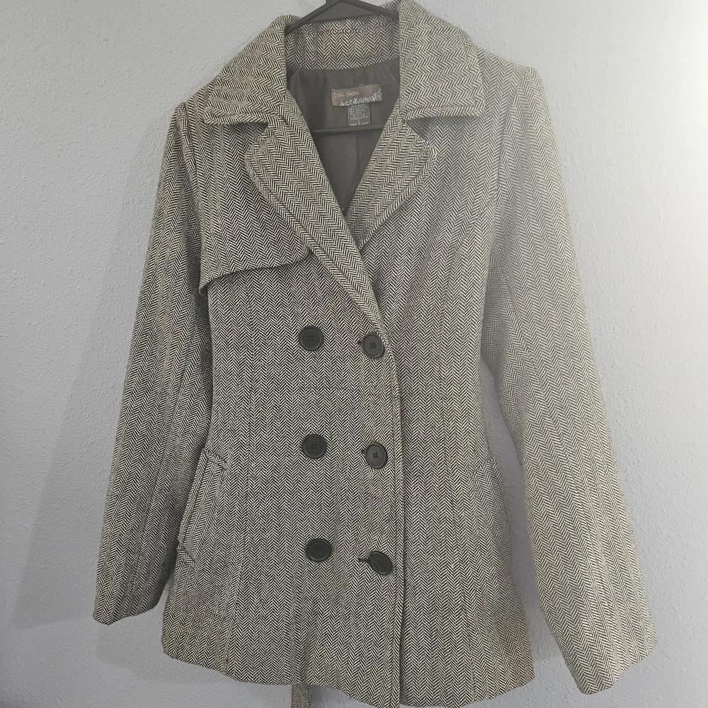 Doki Geki‎ Pea Coat Women's L Wool Blend