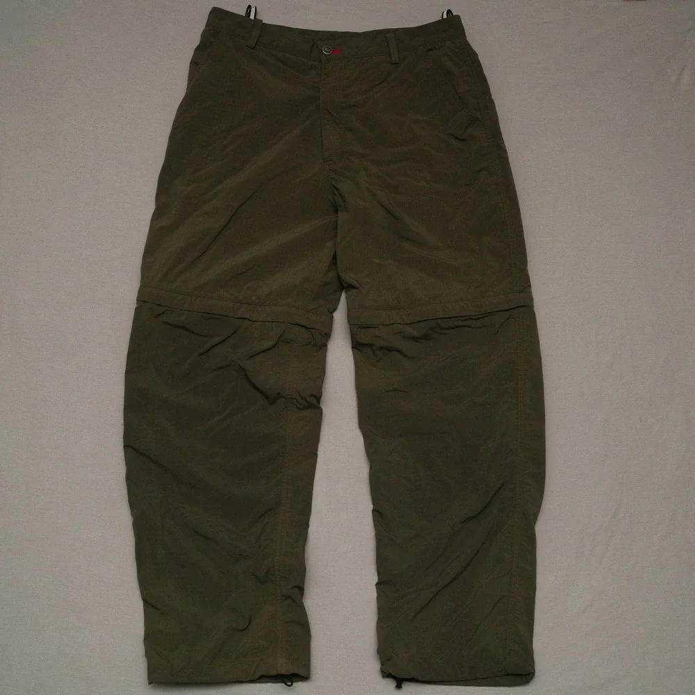 The‎ North Face Zip Off Hiking Pants Shorts Olive Green Adult 33