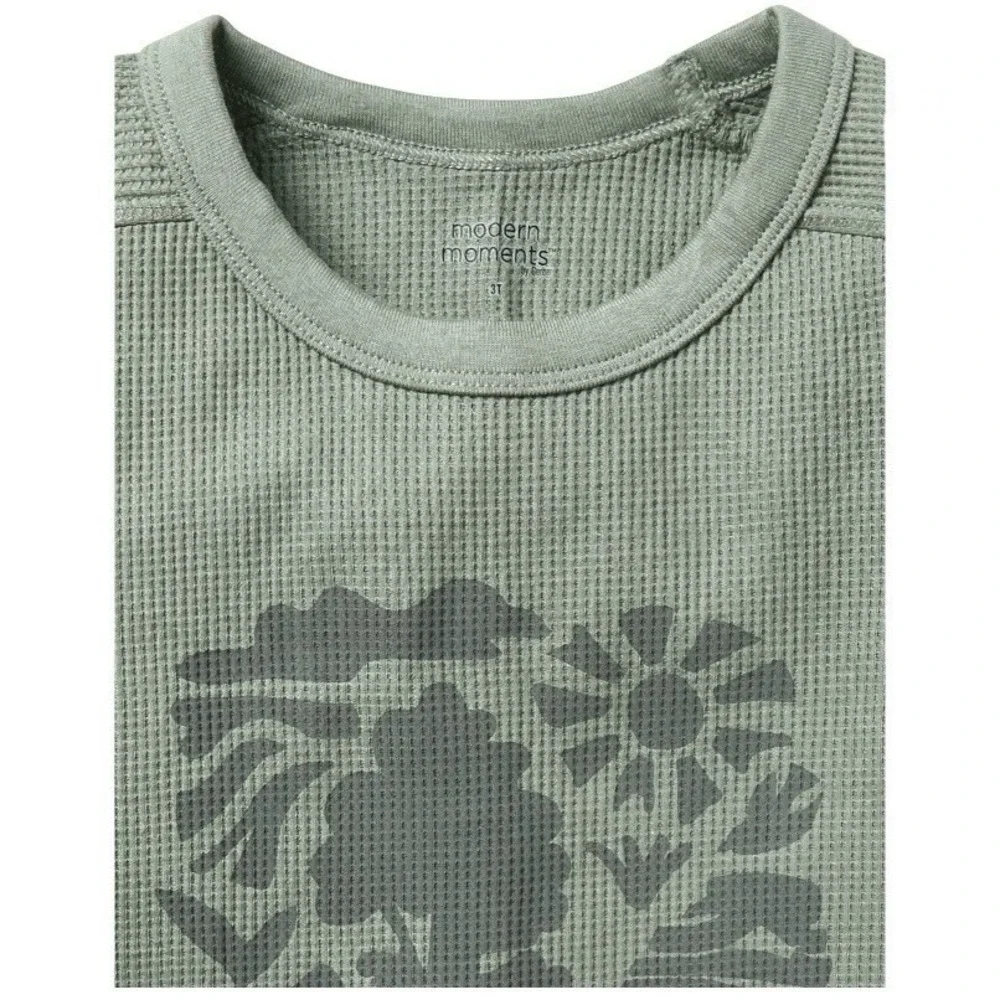 Modern Moments by Gerber Toddler Boy Organic Tee 12 Months New with Tags Green