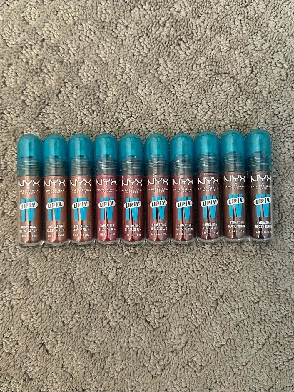BRAND NEW NYX Lip I.V. Hydrating Gloss Serum Stain 10-Piece Lot