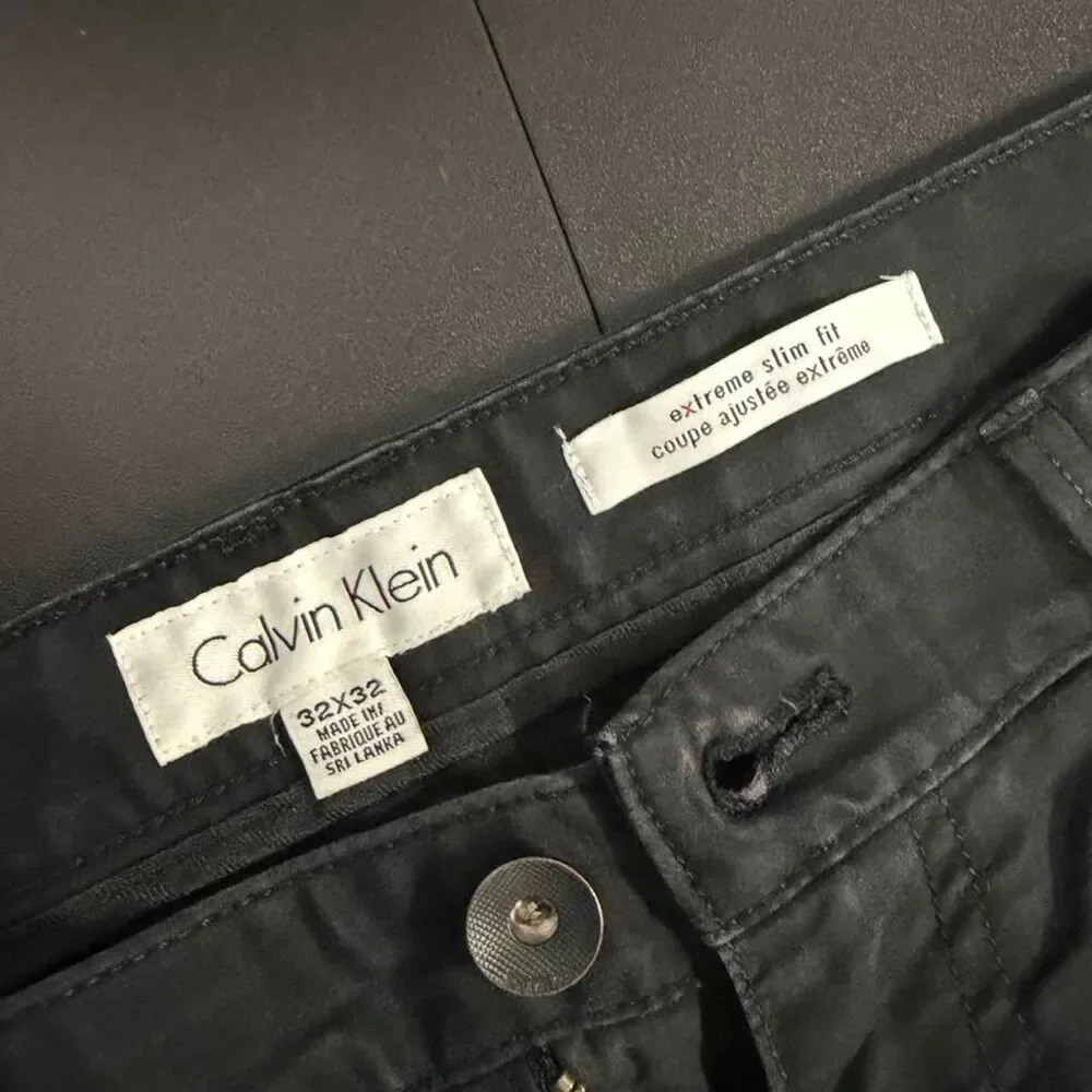 Calvin-klein Men's Black and Grey Trousers