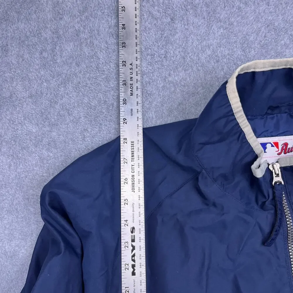 VTG Seattle‎ Mariners Majestic Pullover Jacket Windbreaker XL Blue 1/4 Zip MLB