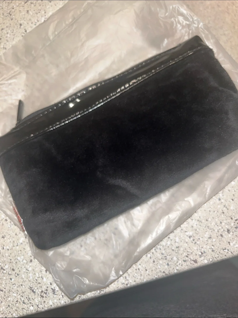 CHANEL velvet pouch