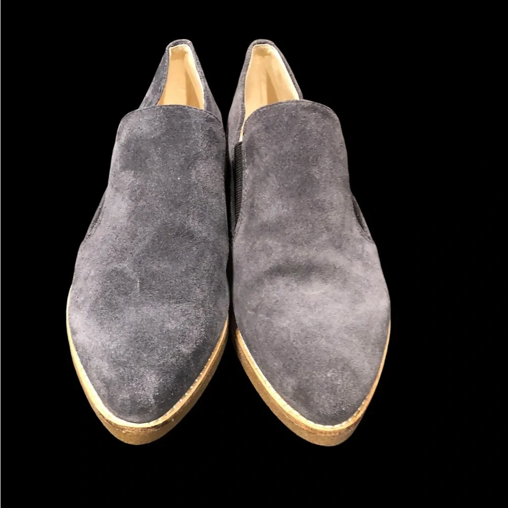 Nine West 7 M Womens Gray Suede Quinko Slip-on‎ Flats