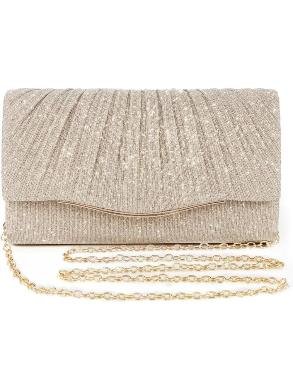 👜 Women's Champagne Formal Dressy Evening Bag Elegance Charm Crossbody Bag