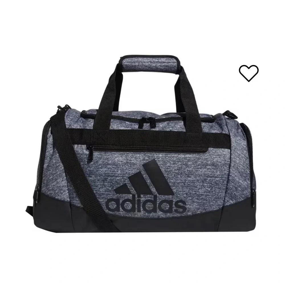 Adidas‎ Duffel Bag Men Small/Medium Grey Black Excellent Defender Gym Travel
