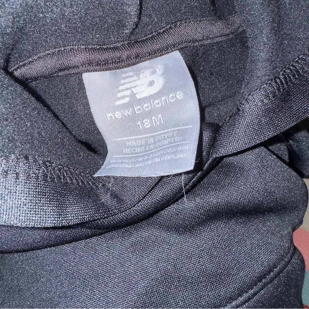 New Balance Black Hoodie Sweater Baby Size 18 Months Athletic‎ Pullover NB Logo