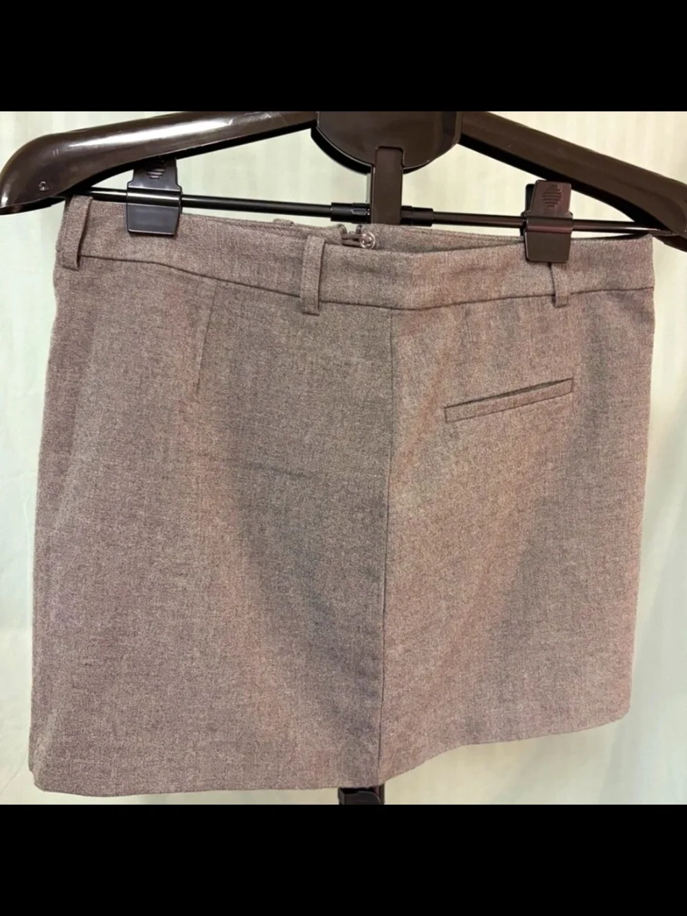 H&M Mini Skirt in Heathered Brown-Gray