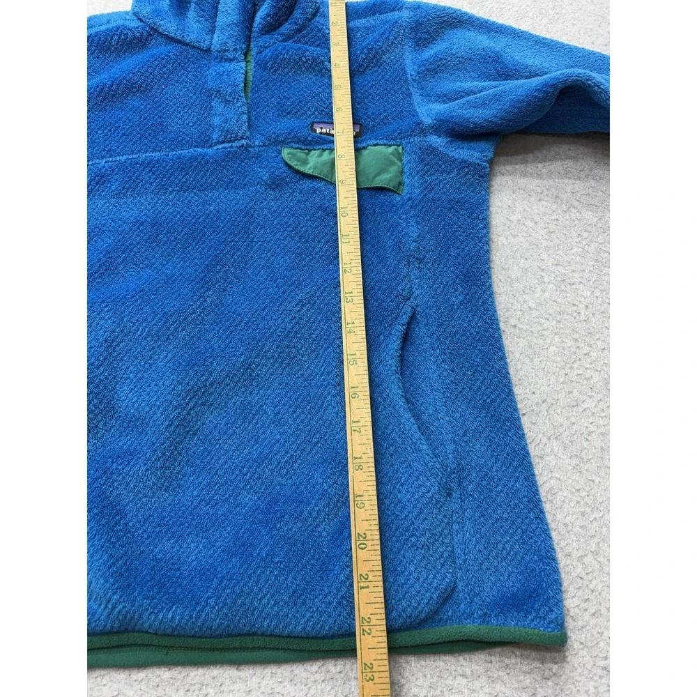 Patagonia Fleece Jacket Womens XS Blue Snap Pullover High Pile Thermal Pockets