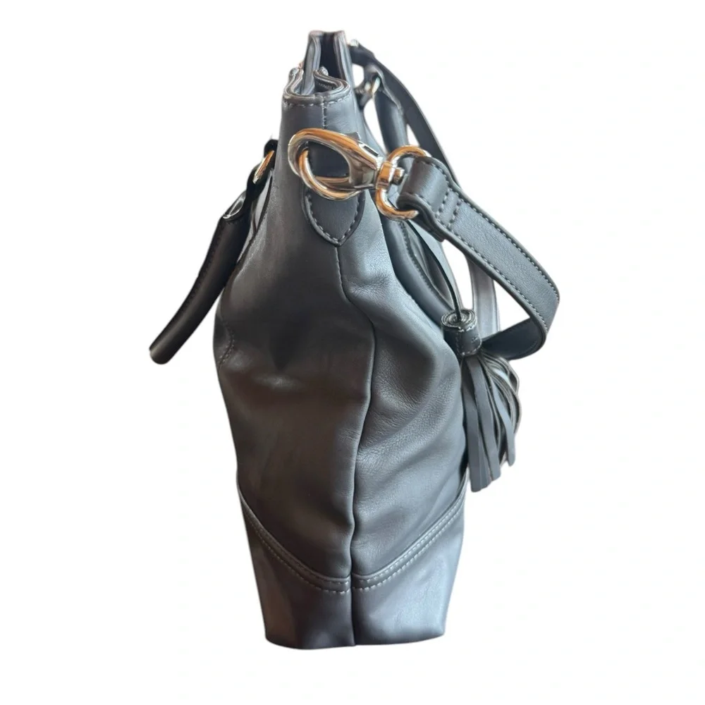 Tignanello Gray Leather Tote‎ Bag