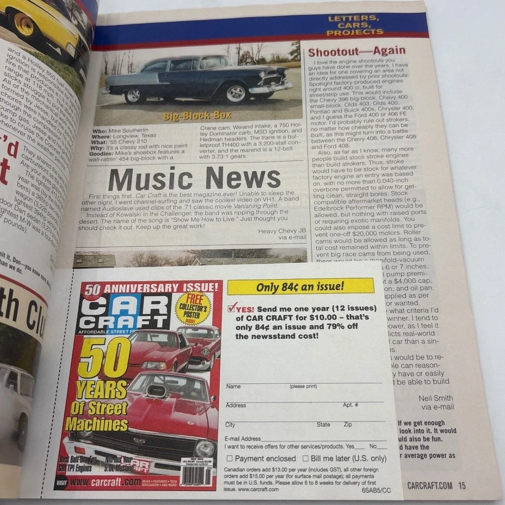 Car Craft Magazine January 2004 Street Machine Nationals Xtreme Machines Tech‎