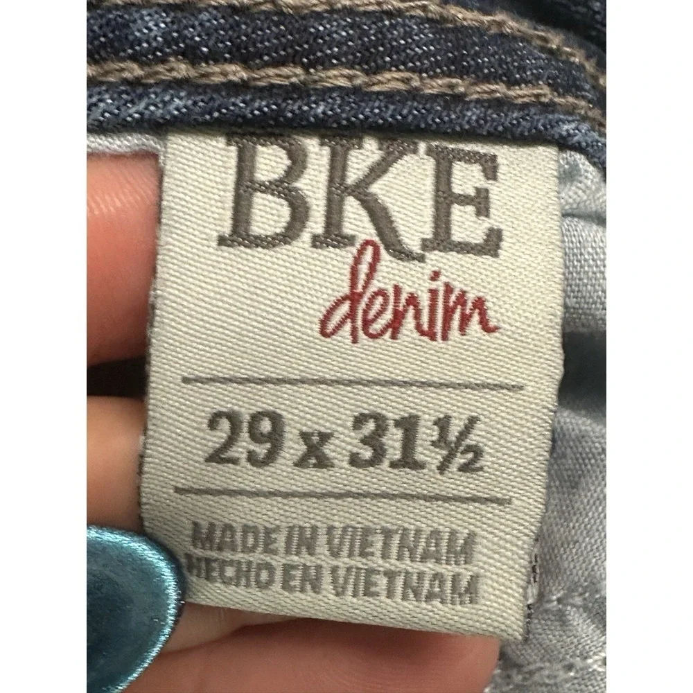The Buckle BKE CULTURE Size 29 R Low‎ Rise Boot Cut Stretch Jeans Whiskering Y2K