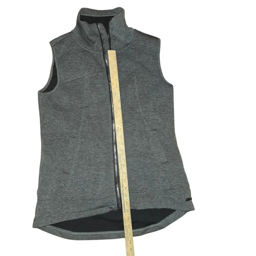 Betsey Johnson‎ Performance Vest Full Zip Mock Neck Sleeveless Gray L