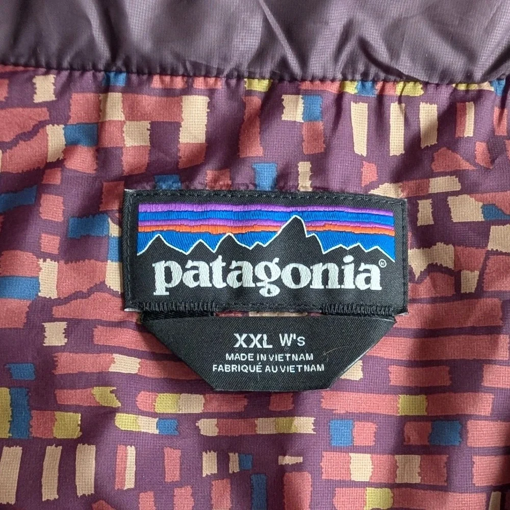 Patagonia Nano Puff Vest Womens XXL Purple Quilted Insulated Full Zip Puffer