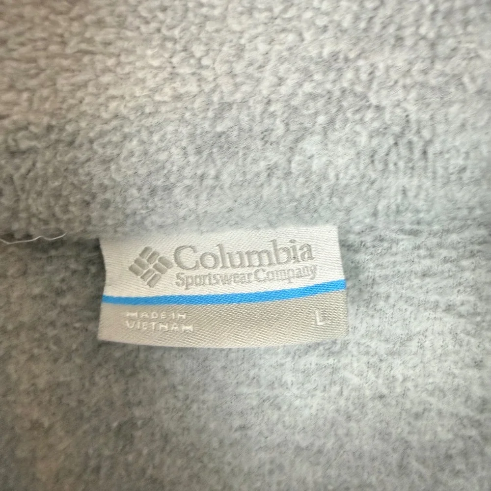 Columbia Womens Full Zip Fleece Jacket Gray Mock Neck WL6439 Size Large‎