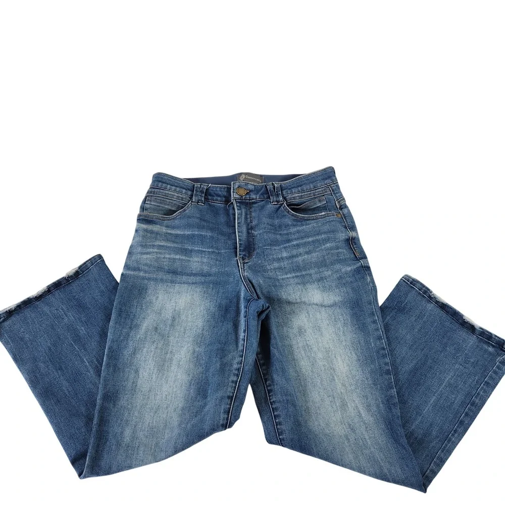 Democracy Ab Technology Womens‎ Blue Distressed Raw Hem Jeans Size 12 BN2896LHPB