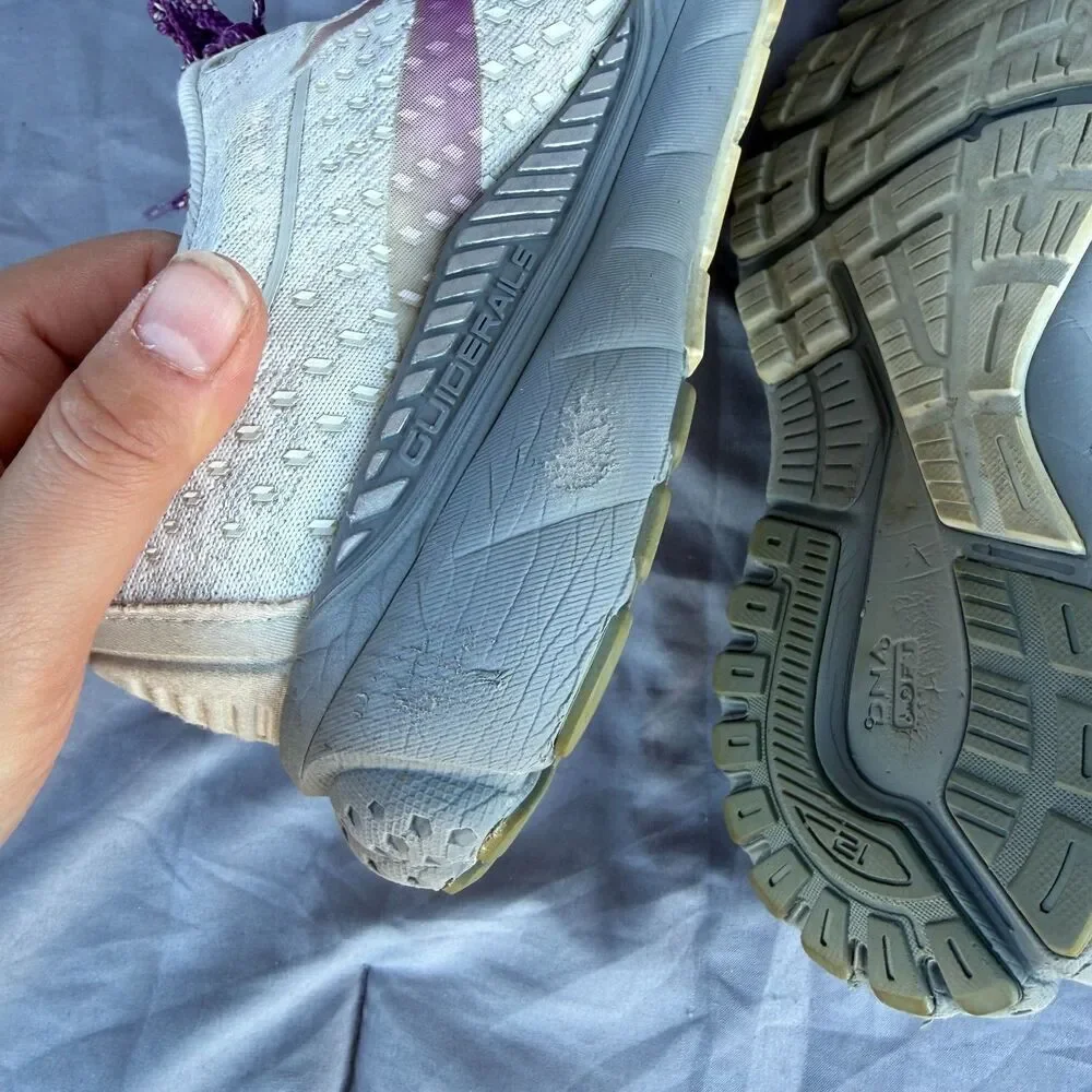 Women's 8.5 Brooks Adrenaline GTS 21 Running Shoe Purple Grey White‎