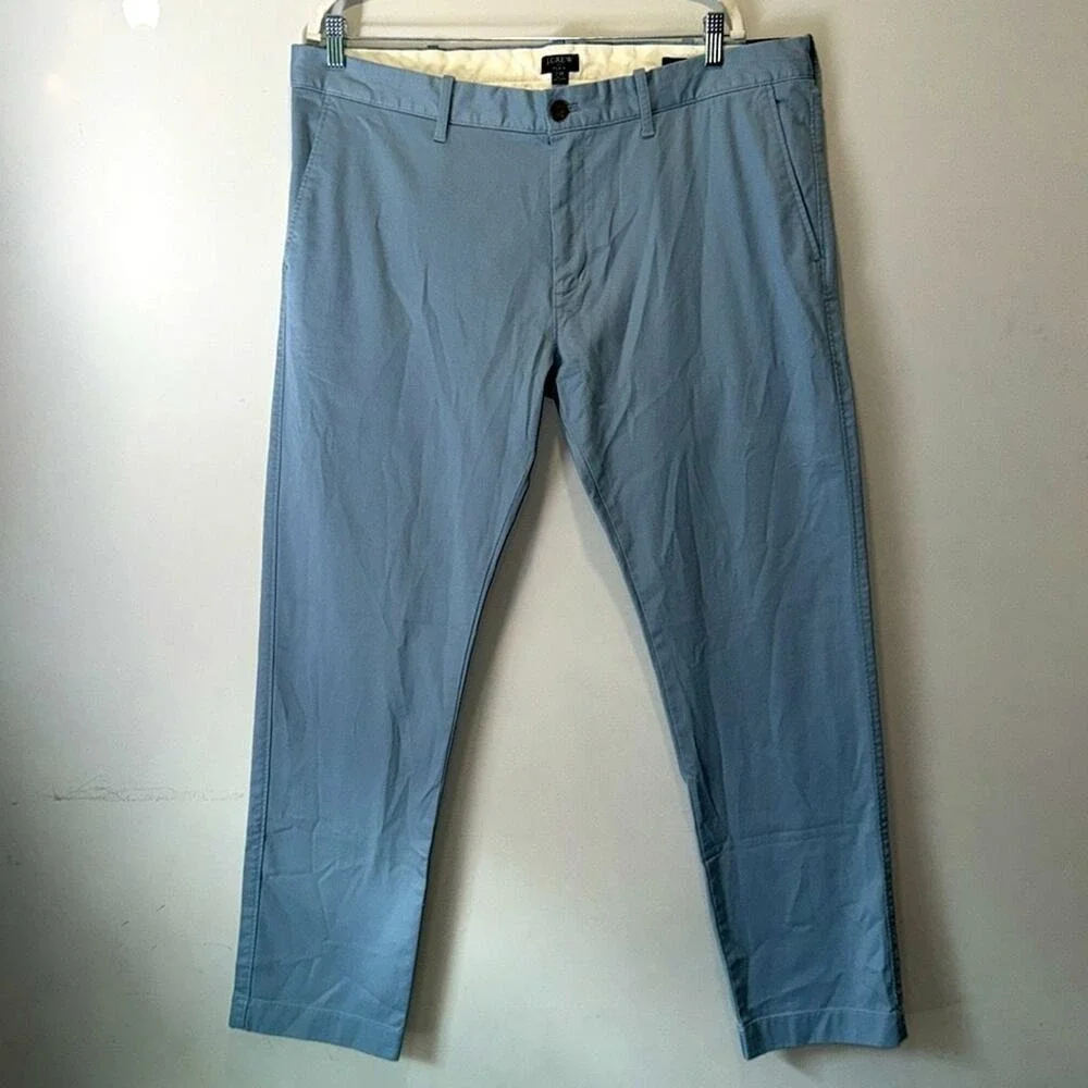 NWT J. Crew Men's 38x32 Straight-fit flex Chino Pant‎ Blue H3167 Casual Office