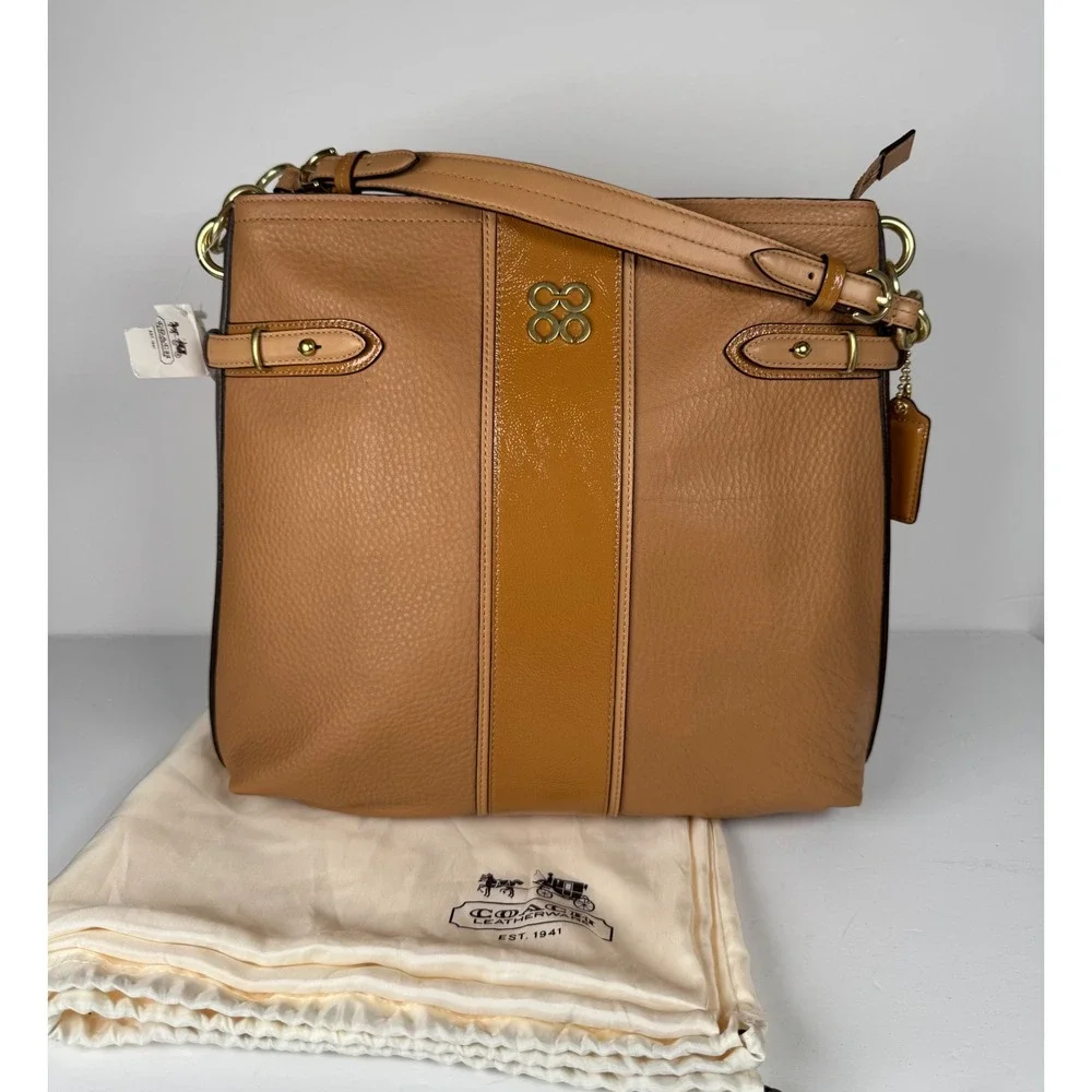 Coach Colette Hobo Shoulder Bag Soft Pebbled Leather Camel Tan K1026-16457 NWT‎