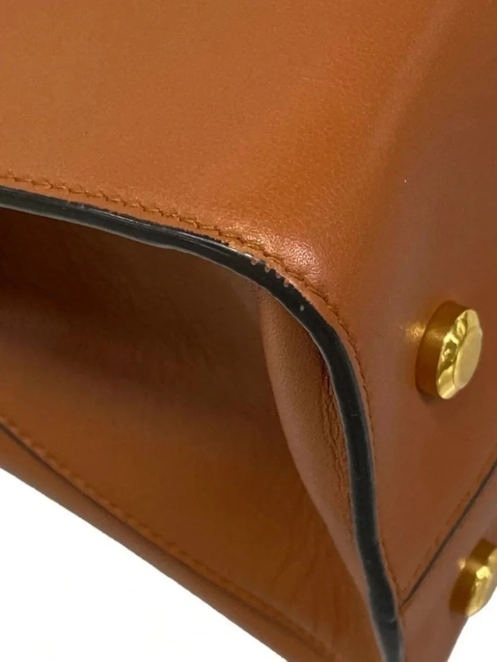 Salvatore Ferragamo Gancini 210400 Brown Leather Handbag