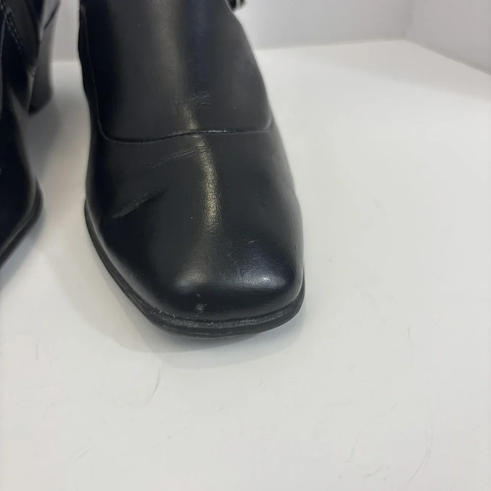 Kelly & Katie Wedge‎ Heel Shoes Womens Size 8.5 Black Pumps Buckle