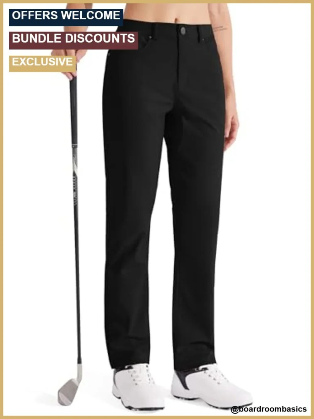 Womens Stretch Golf Pants 29 Inseam Straight Leg Casual Slacks