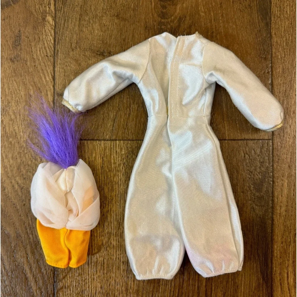 Vintage Mattel Disney Aladdin Ken Outfit Doll Clothes Head Piece‎ Jumpsuit 1992