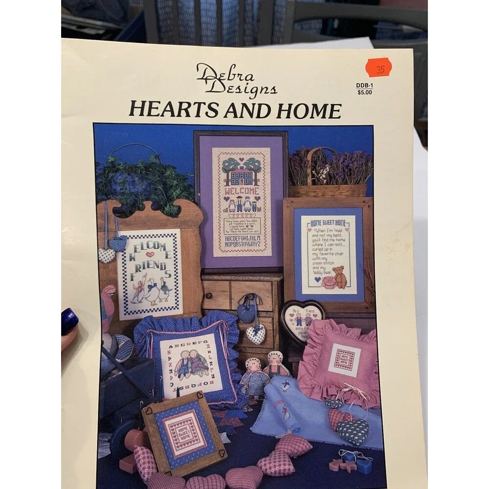 Hearts & Home, Debra Designs Counted Cross-Stitch Patterns~ booklet~
