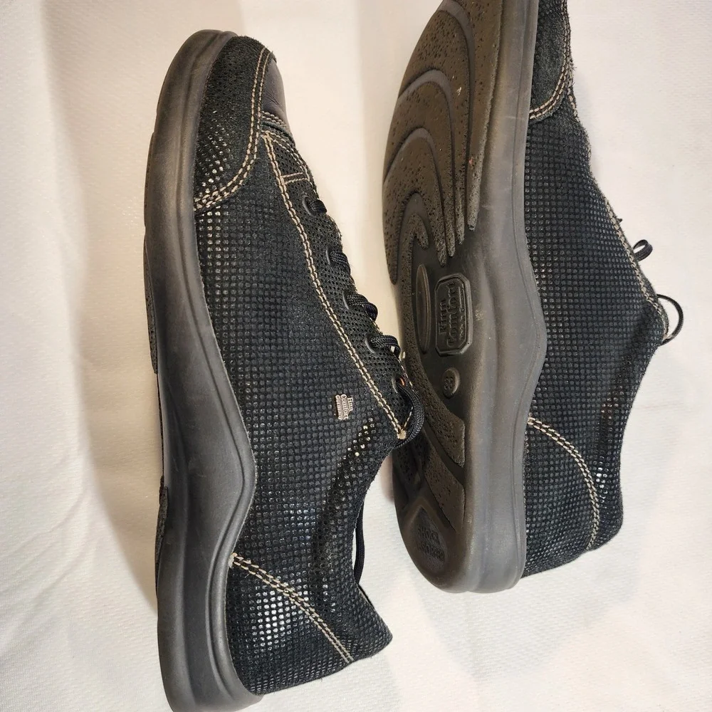 Finn Comfort Soho Sneakers Womens EU 38 US 7 Black Minipoint‎ Nappa Leather Shoe
