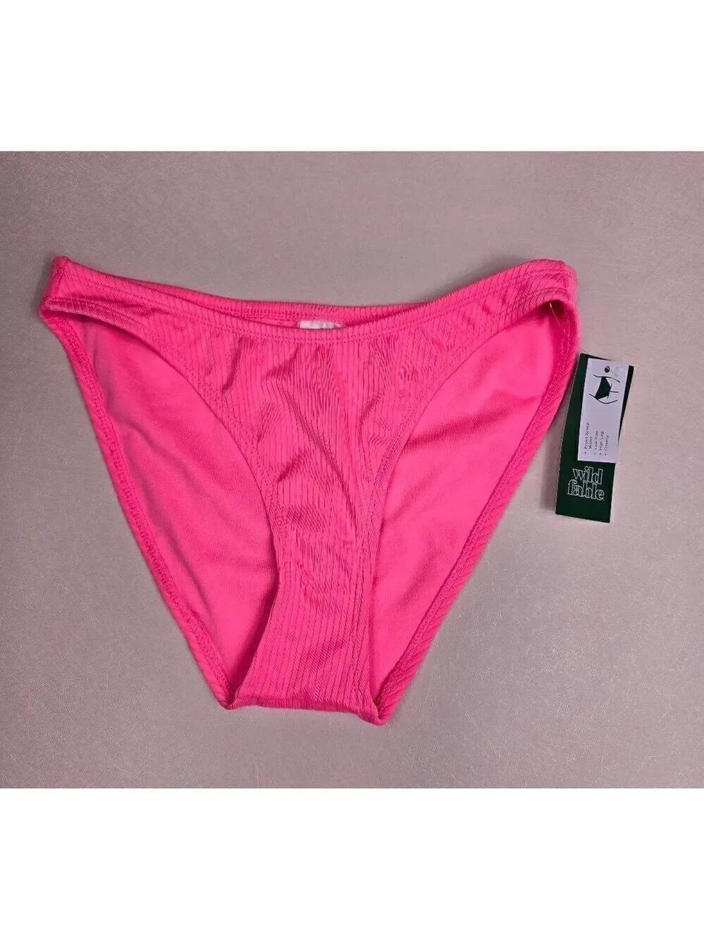 Wild Fable Pink Cheeky Bikini Bottom Small