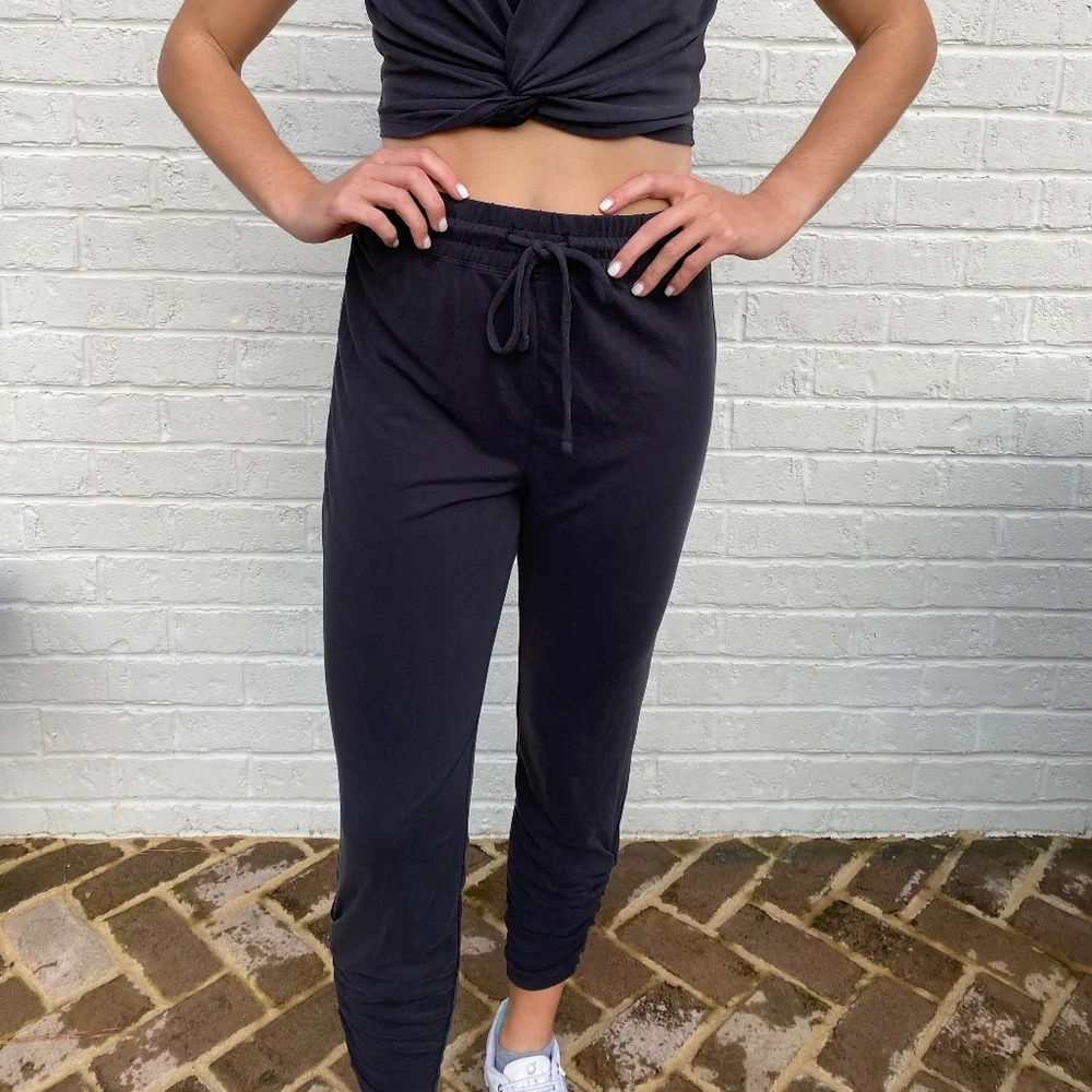 Express joggers crop ruched black XS