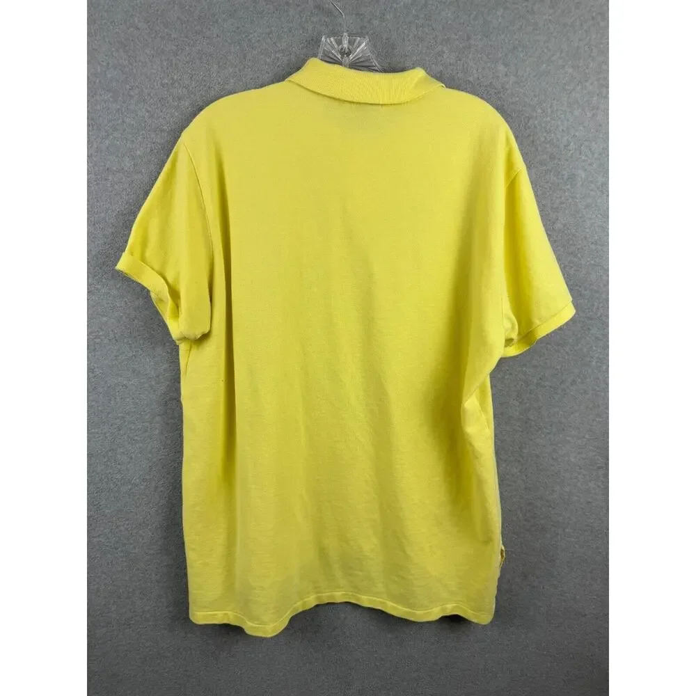Polo Ralph Lauren Polo Shirt Men's XL Yellow Short Sleeve‎ Preppy Classic Summer