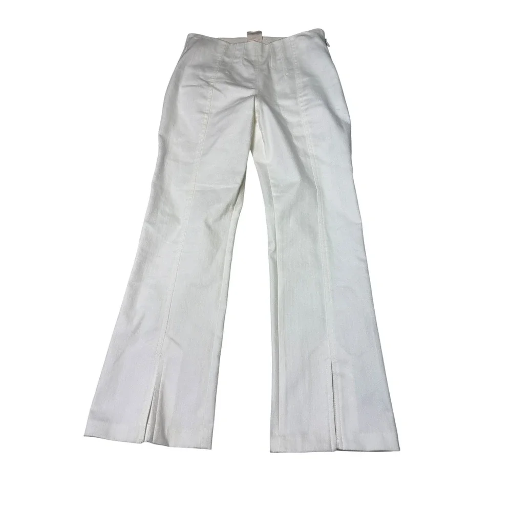 Cinq a Sept Tous Les Jours White High Waisted Flare Slit Hem Womens 2 W26 L26‎