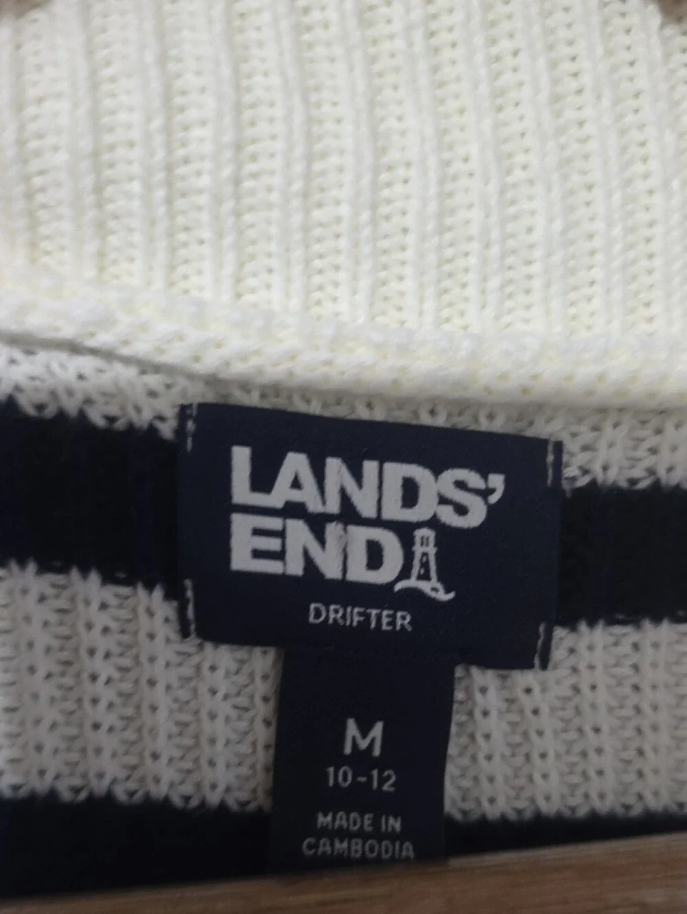 Lands End crisp navy