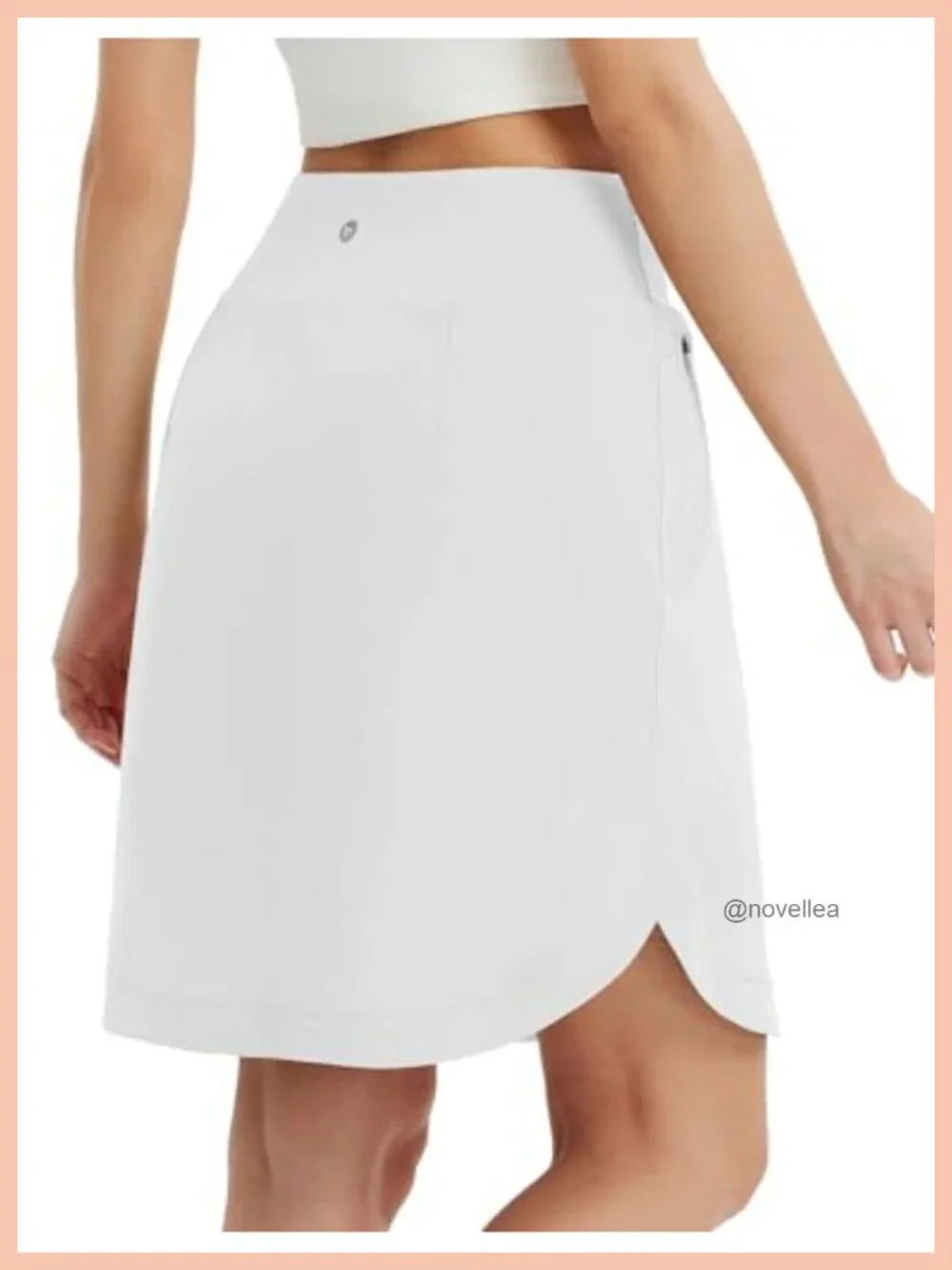 Women's Knee-Length Athletic Skort w/ UPF50+, Zippered Pockets, Built-in Shorts
