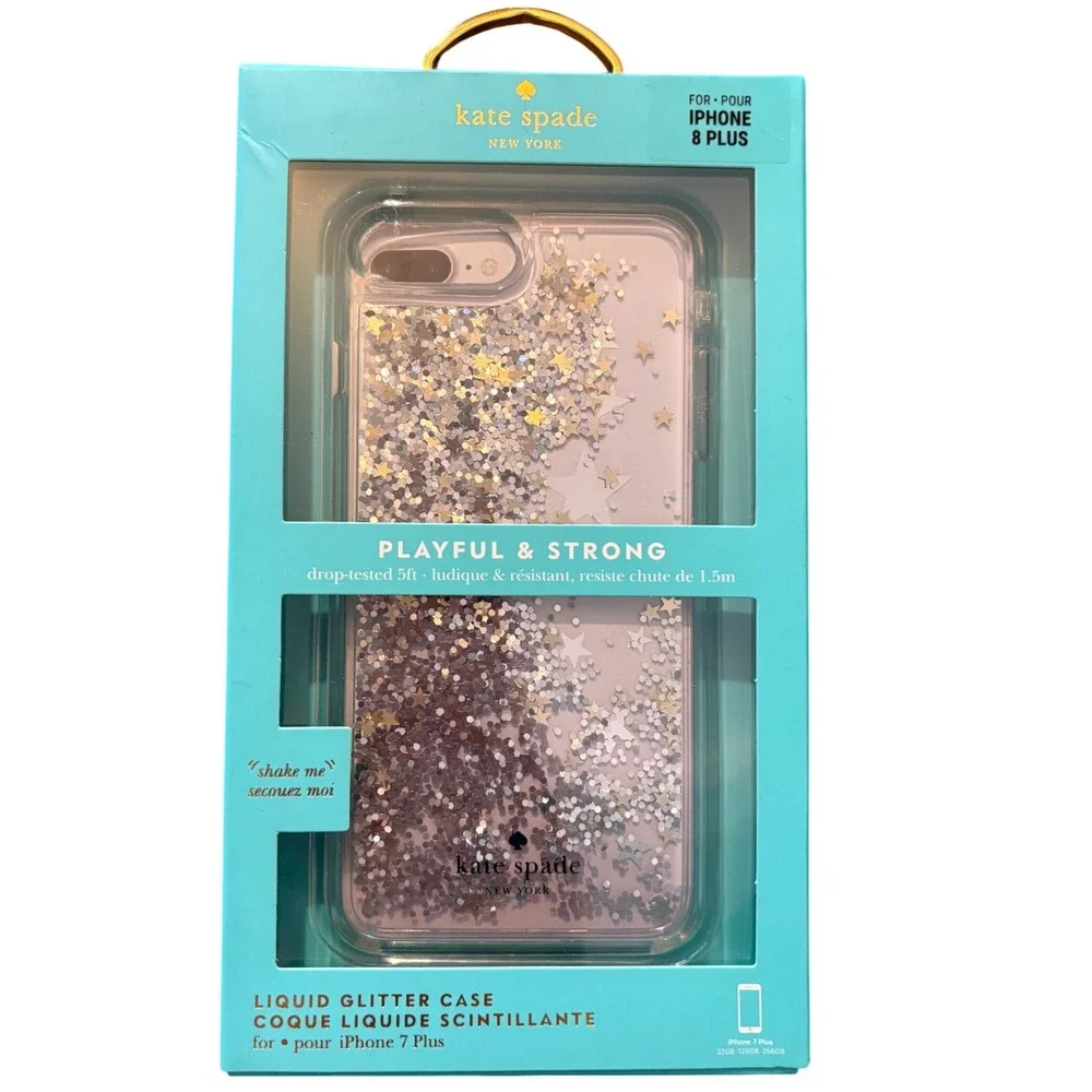 Kate Spade New York iPhone 8 Plus 7 Plus Liquid Glitter Star Phone Case‎