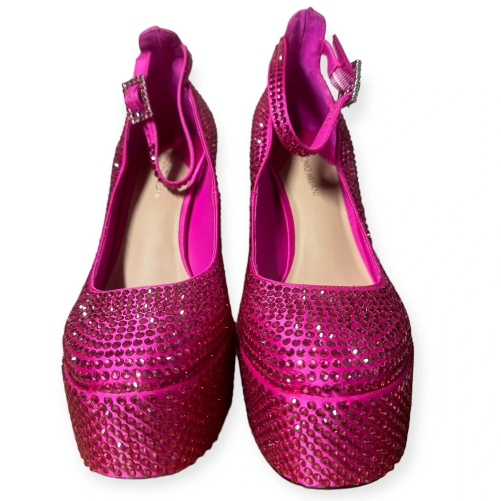 Antonio Melani Women’s Rhinestone Breast Cancer Awareness‎ Platform Heels 9M