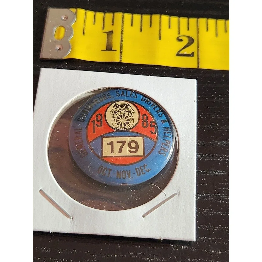 Teamsters Local 179 Pinback Button‎ 1985 1.25