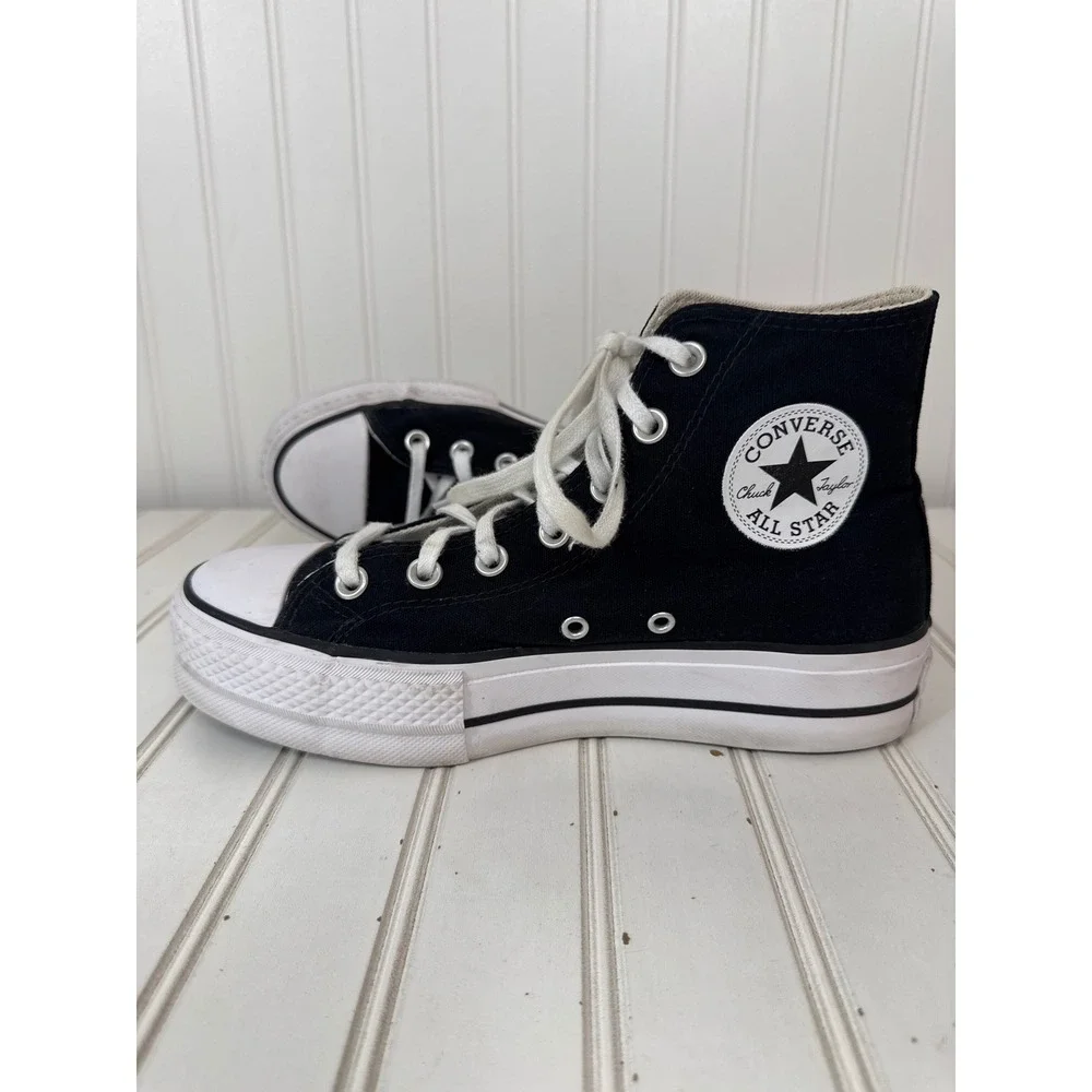 Converse Chuck Taylor All Star Lift Hi Women 7.5 Black Platform Sneakers Grunge