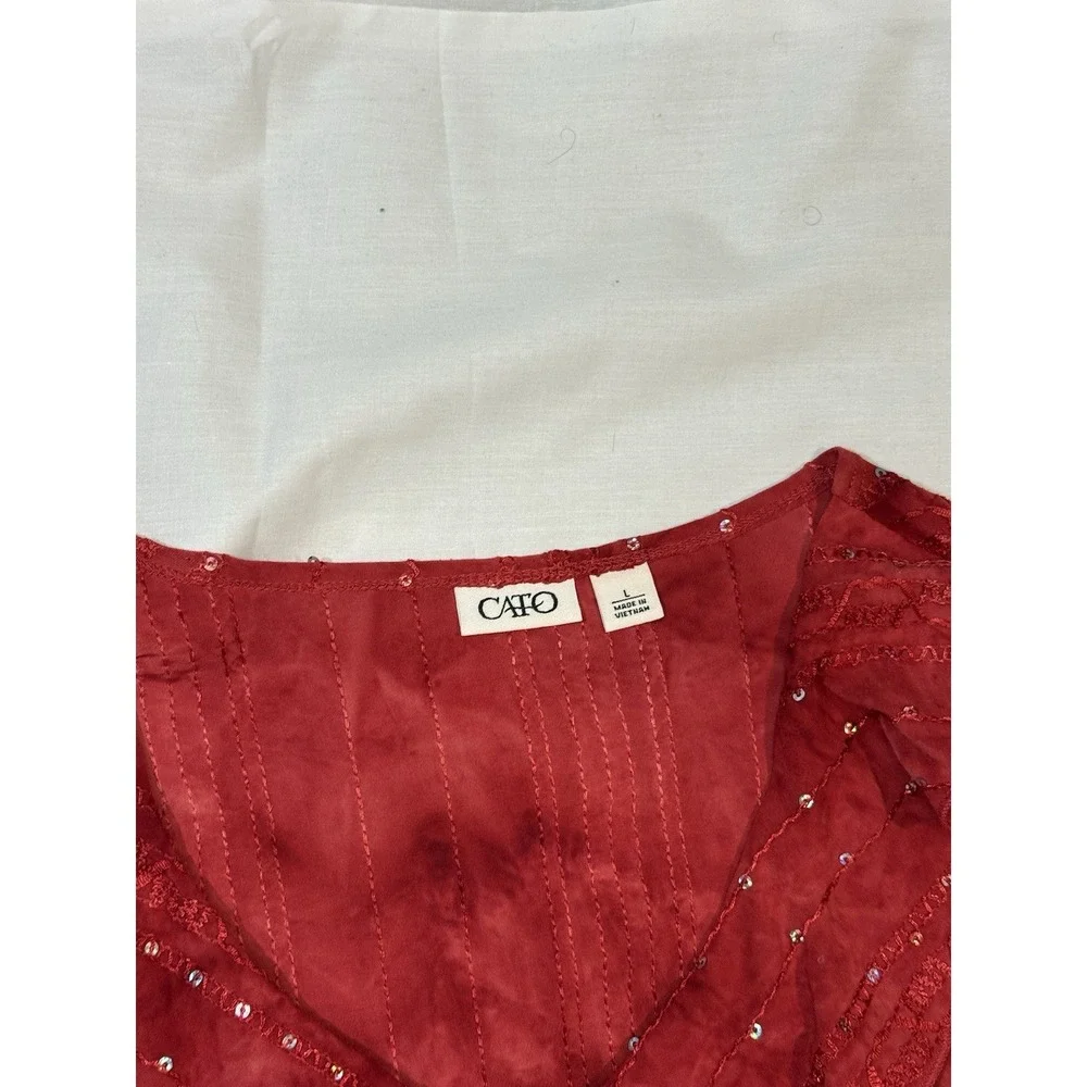 Cato red tie
