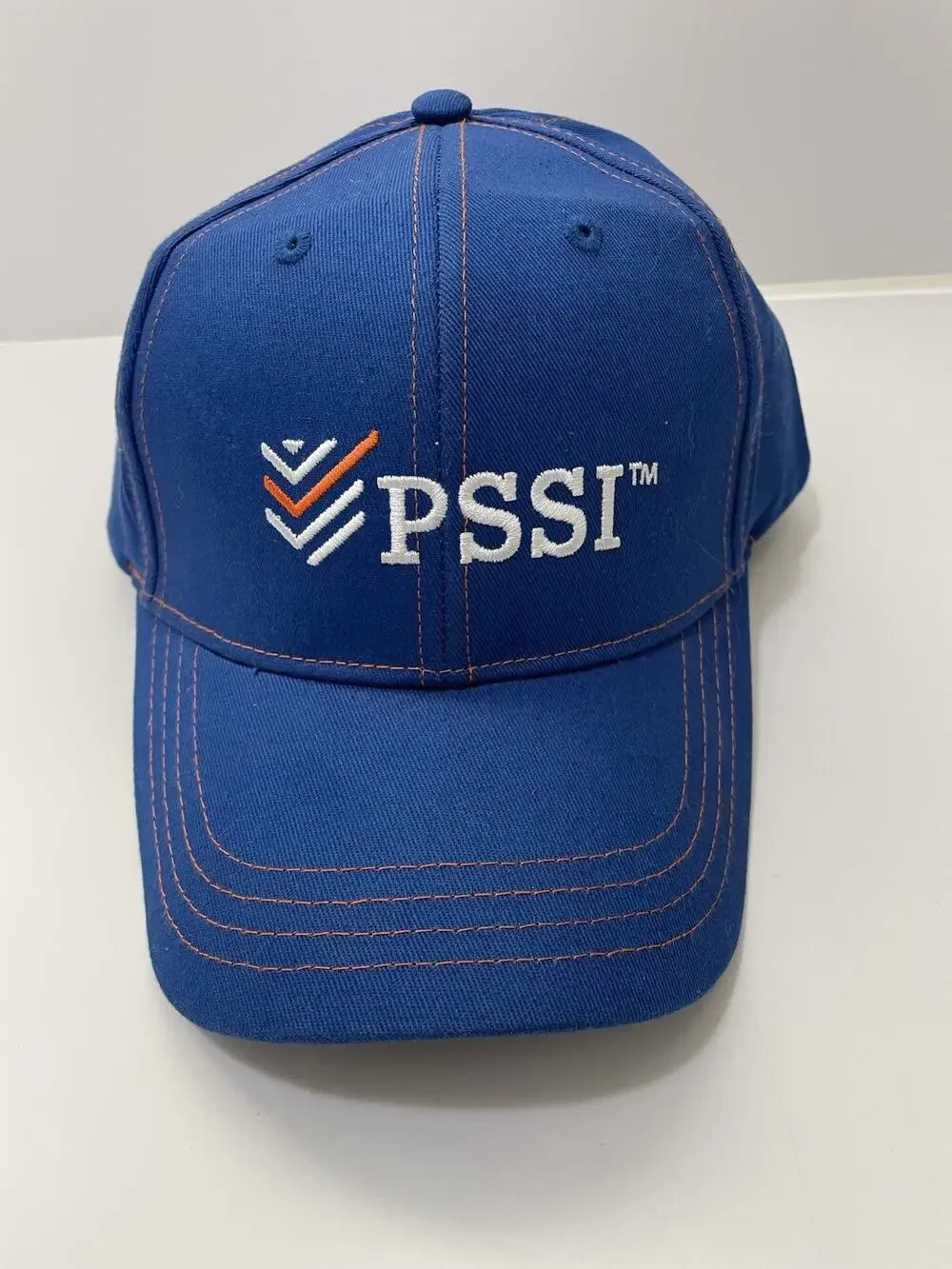 PSSI Packers Sanitation Services Blue Orange Embroidered Logo Baseball Cap Hat