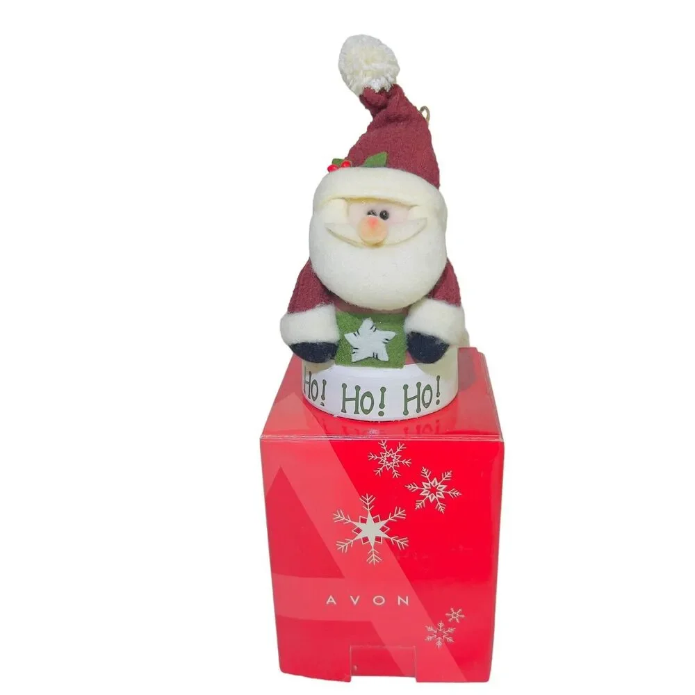 VTG AVON Ornament Winter Buddies Holiday 6.5x3 Santa Claus Bell Ho!‎ Ho! Ho! NIB