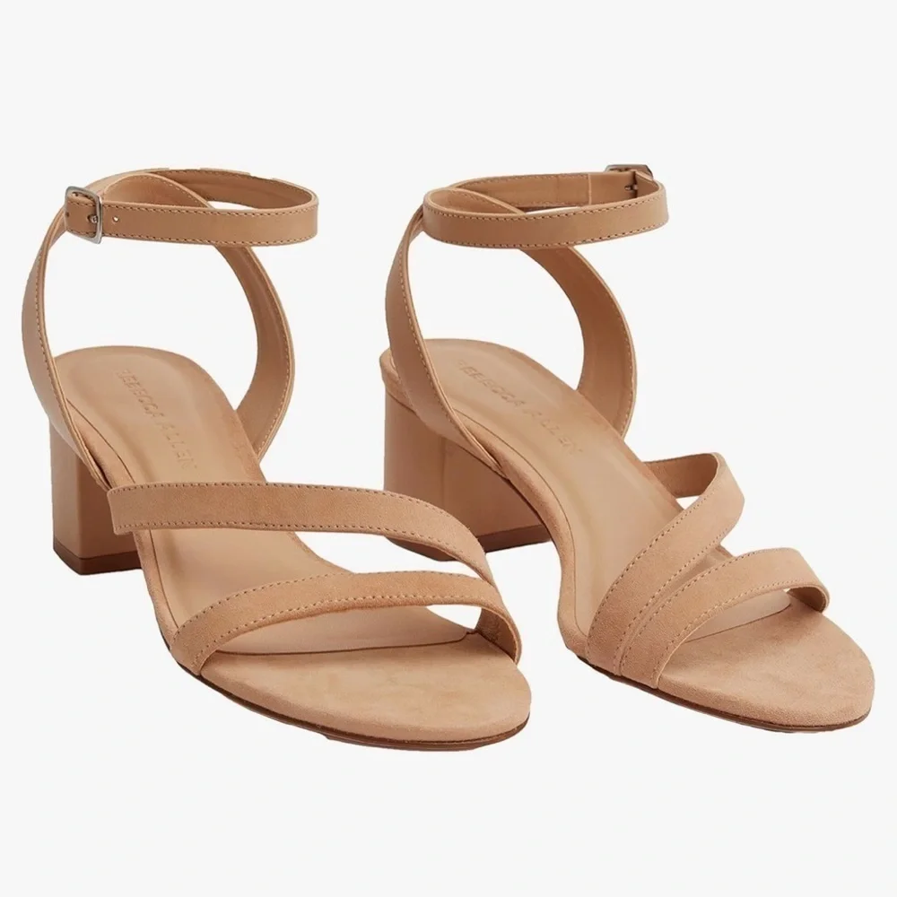 REBECCA ALLEN The Block Sandy Ankle Strap Sandal (Women) Mid Beige  size 11 M