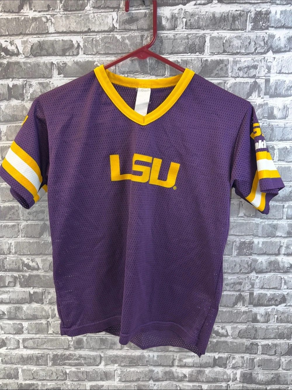 LSU Purple & Gold Kids Mesh Tee - LSU Collegiate Shirt