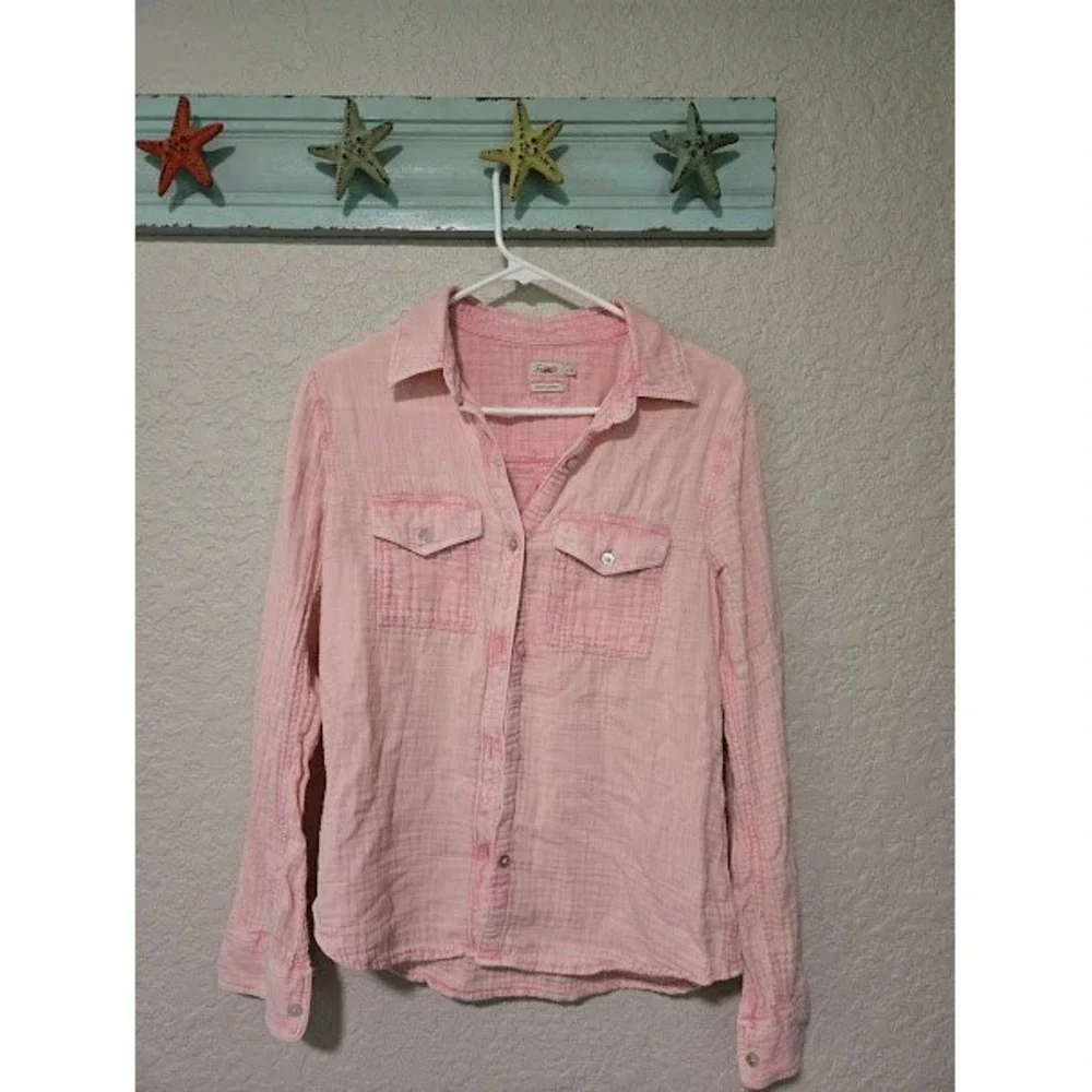 Faherty Mineral Washed Pink Button Down