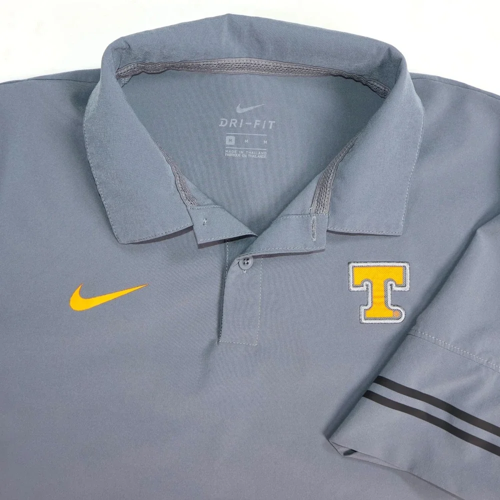Nike Dri-FIT Tennessee Volunteers Mens Polo Shirt Grey Orange Size Medium