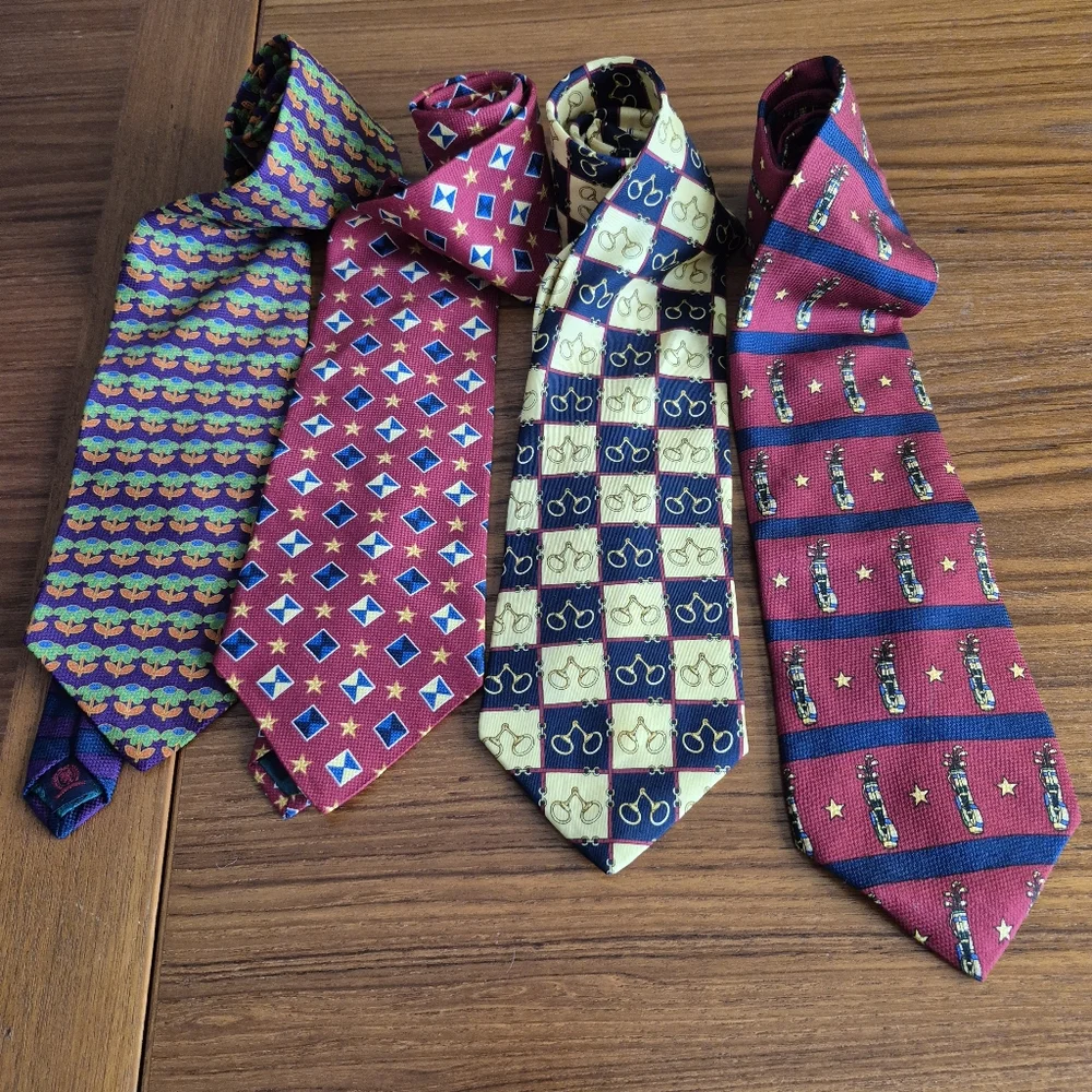 4 Vintage Tommy Hilfiger Ties