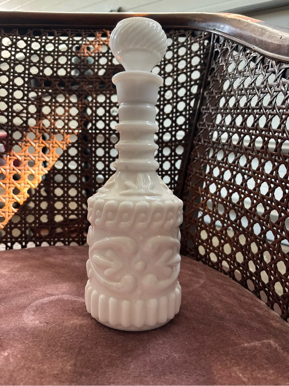Jim Beam Milk Glass Decanter
